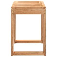 Vidaxl Kopalniški stolček 40x30x46 cm trdna orehovina