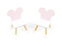 Arditex Otroška lesena miza + 2 stola MINNIE MOUSE Iconic, WD16730