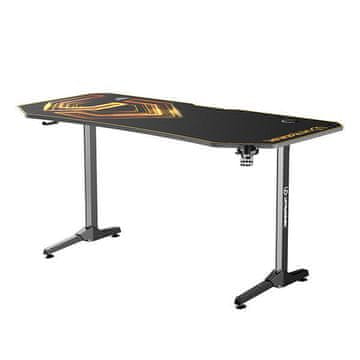 Ultradesk Gaming miza FRAG XXL GOLD, 160 x 75 cm, 75 cm, držalo za pijačo in slušalke, 4x USB, stojalo BEAM, s polno površino XXL pa za miško
