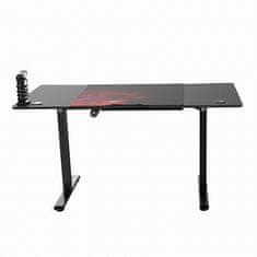 Ultradesk Gaming miza LEVEL V2 rdeča, 140x68cm, 72-117cm, električno nastavljiva višina, z XXL podlogo za miško, pijačo in slušalkami