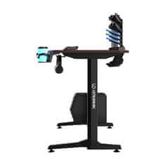 Ultradesk Gaming miza FRAG - RDEČA V3, 140x60 cm, 76 cm, z XXL podlogo za miško, 4xUSB, z ultradesk BEAM, držalom za pijačo in slušalke