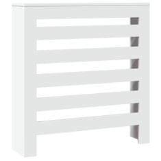 Vidaxl Pokrov za radiator bel 78x20x82 cm inženirski les