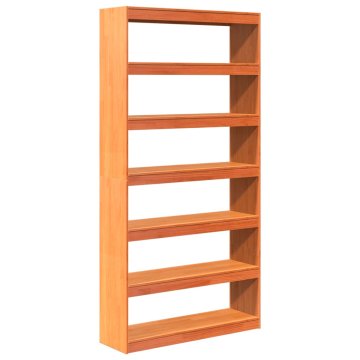 Vidaxl Knjižna omara/pregrada 100x30x199,5 cm trdna borovina