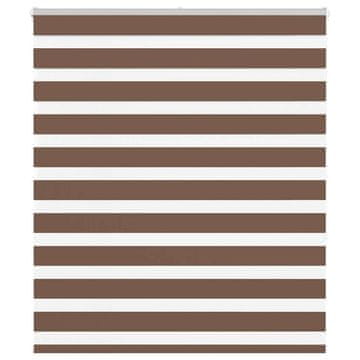 shumee vidaXL Zebra senčilo rjave 130x150 cm tkanina širina 125,9cm poliester