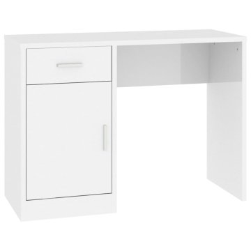 Vidaxl Pisalna miza s predalom in omarico 100x40x73 cm les