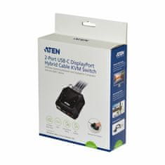 Aten KVM stikalo 2x1 mini DP/USB TipC s kabli CS52DP