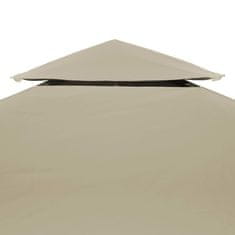Vidaxl Nadomestna streha za paviljon 310 g/m² bež 3x4 m