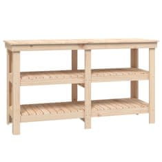 Vidaxl Delovna miza 142,5x50x80 cm trdna borovina