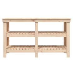 Vidaxl Delovna miza 142,5x50x80 cm trdna borovina