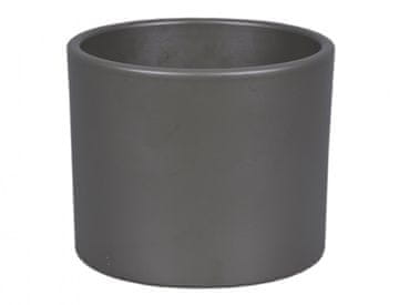 Pokrov za cvetlični lonec ZEUS PALETE keramika mat, d17x14cm, temno siva