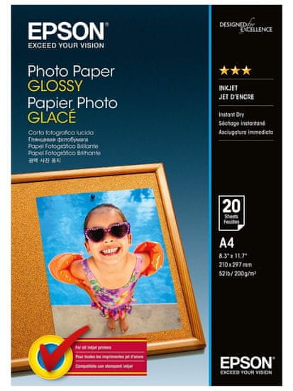 Epson foto papir C13S042538/ A4/ sijajni/ 20 kosov