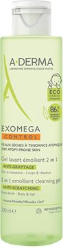 A-Derma Čistilni gel za suho kožo, nagnjeno k atopiji 2v1 Exomega Control (čistilni gel) 200 ml