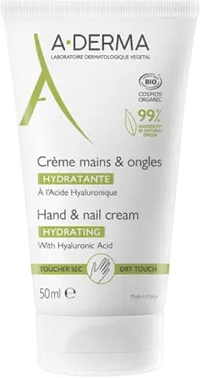 A-Derma Krema za roke in nohte s hialuronsko kislino (vlažilna krema za roke in nohte) 50 ml