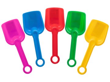 Lopatka 22 cm - mešanica barv (rdeča, zelena, roza, modra, rumena)