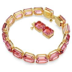Swarovski Teniška zapestnica z roza kristali Millenia 5683428