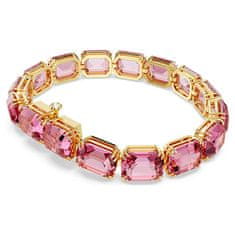 Swarovski Teniška zapestnica z roza kristali Millenia 5683428
