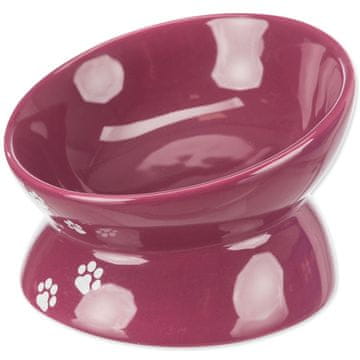 Trixie Ergonomska keramična posoda je dvignjena. 0,15l 13cm bordo TR