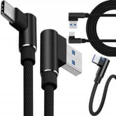 Verkgroup Kotni USB 3.0 na USB tip-C polnilni in podatkovni kabel za telefone 100cm