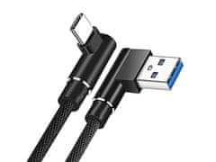 Verkgroup Kotni USB 3.0 na USB tip-C polnilni in podatkovni kabel za telefone 100cm