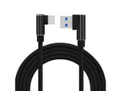 Verkgroup Kotni USB 3.0 na USB tip-C polnilni in podatkovni kabel za telefone 100cm