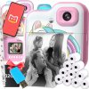 Dexxer Otroški LCD instant fotoaparat s tiskalnikom + 32GB in 10 trakovi roza