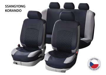 Cappa Autopotahy Perfetto HL SSangYong Korando černá/šedá