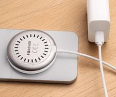 Forever MAWC-300 brezžični polnilec, 15W, MagSafe, USB-C, 100cm kabel, bel