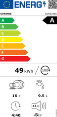 Gorenje GV663A66 vgradni pomivalni stroj