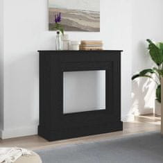 shumee vidaXL Obloga za kamin Črni hrast 90x30x90 cm Inženirski les