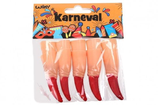Wiky Prsti s kremplji 10 kosov plastike v vrečki karneval