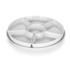 Banquet Komplet sklede s 7 kosi (6xskleda, 1 krožnik) premera 28cm porcelan BIANCA BELA