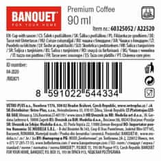 Banquet Skodelica + krožnik 90ml PREMIUM KAVA keramika