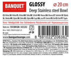 Banquet Premer sklede 20 cm GLOSSY iz nerjavečega jekla