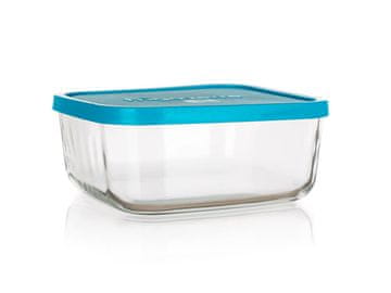 Bormioli Rocco Posoda FRIGOVERRE kvadratna 1,0l 15x15x5cm steklo + PP pokrov MO