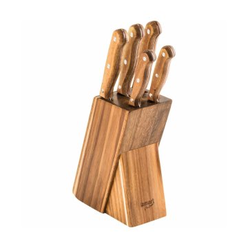 Lamart WOOD LT2080 - Komplet 5 nožev v lesenem bloku