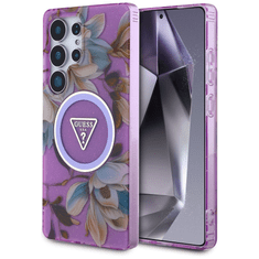 Guess Originalni ovitek za Samsung Galaxy S25 Ultra 5G - MagSafe - Flowers Triangle - GUHMS25LHFLPEDU