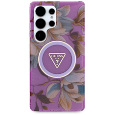 Guess Originalni ovitek za Samsung Galaxy S25 Ultra 5G - MagSafe - Flowers Triangle - GUHMS25LHFLPEDU