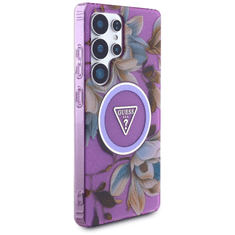 Guess Originalni ovitek za Samsung Galaxy S25 Ultra 5G - MagSafe - Flowers Triangle - GUHMS25LHFLPEDU