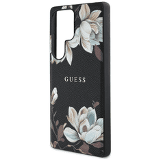 Guess Originalni ovitek za Samsung Galaxy S25 Ultra 5G - MagSafe - Printed Flower - črn - GUHMS25LPGNMPLMK