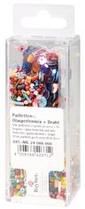Rayher.	 Set steklenih perl 90g+ srebrna žica 5m