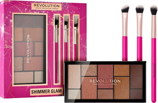 Makeup Revolution Darilni set za oči Shimmer Glam