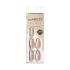 KISS Samolepilni nohti imPRESS Color MC Latte 30 kosov