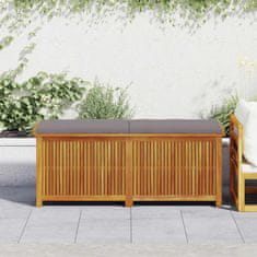 shumee vidaXL Zunanja škatla za blazine 150x50x60,5 cm trden les jelke