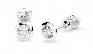 Cutie Jewellery Uhani iz belega zlata s cirkoni Z8003-30-10-X-2