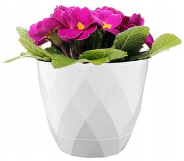 shumee Bela plastična prevleka 15,3x17,5 cm cvetlični lonec s krožničkom