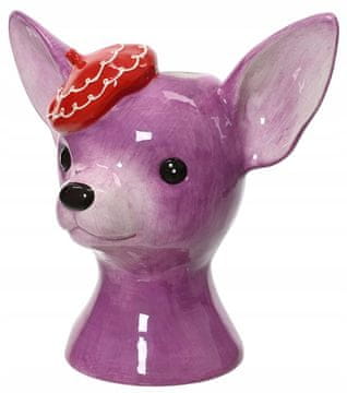 shumee Chihuahua dolomite vaza 22,5x14,5x17,5cm Lila dekorativna