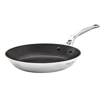 de Buyer Ponev 3718.24 AFFINITY, non-stick surface, Lyonnaise-shaped sides, non-deformable, cast stainless steel handle, diameter 24 cm, height 3.5 cm, weight 1.1 kg