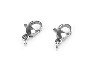 Karabin s povezovalnim obročkom iz nerjavečega jekla 7x10; 7x12 mm - (7x10 mm) platina (2 kosa)