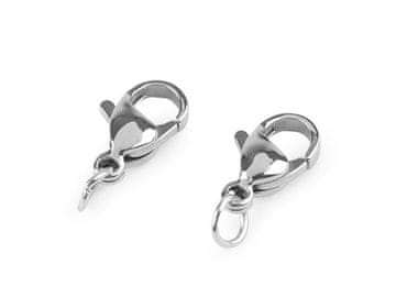 Karabin s povezovalnim obročkom iz nerjavečega jekla 7x10; 7x12 mm - (7x12 mm) platina (2 kosa)