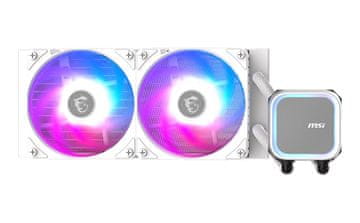 MSI vodni hladilnik CPU MAG CORELIQUID A13 240 WHITE/ 2x 120mm ARGB ventilator / bela